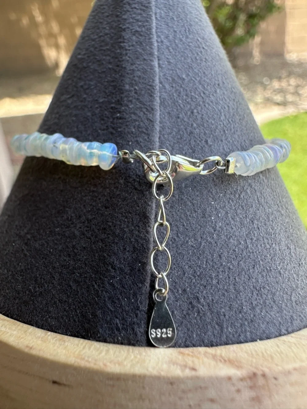 Genuine Ethiopian Opal Multi Fire Rondelle Bracelet S925 Sterling Silver 4mm NEW - Picture 13 of 17